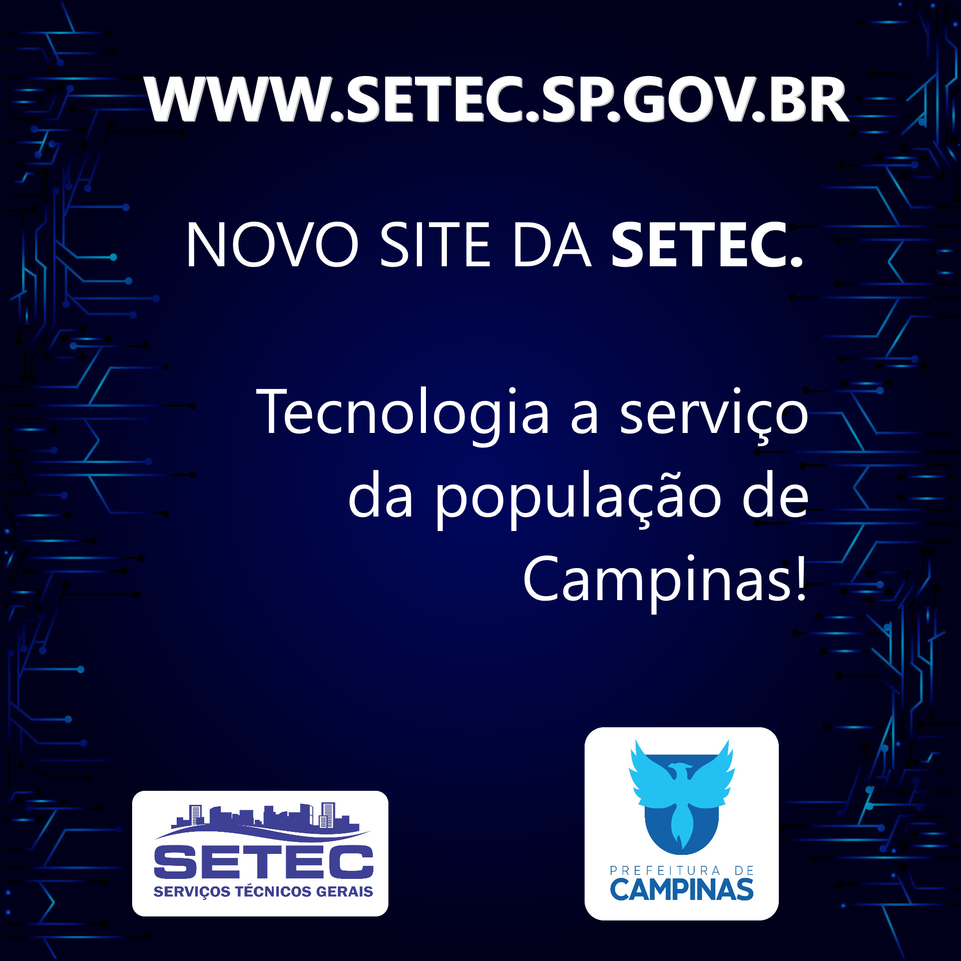 Setec lança novo site para agilizar a prestação de serviços à população campineira JP Campinas