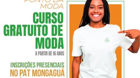Mongaguá abre vagas para curso gratuito de moda; saiba como se inscrever - Imagem: reprodução Prefeitura de Mongaguá