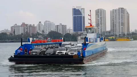 Balsa Santos - Guarujá. - Imagem: Divulgação / Dersa