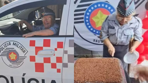 “O carinho que eu tenho pelos militares, pelo batalhão, é muito rico”, cita a senhora - Imagem: Divulgação/ G1