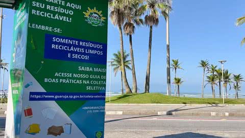 Guarujá aumenta coleta seletiva e dá início a instalação de 35 novos PEVs - Imagem: Reprodução/Prefeitura de Guarujá