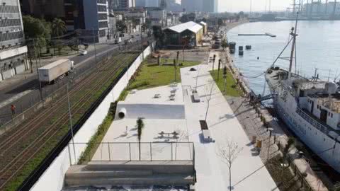 Santistas e turistas terão acesso à área do antigo Armazém 4 totalmente revitalizada - Imagem: Prefeitura de Santos