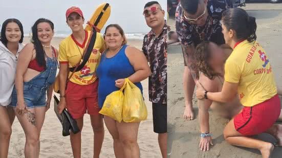 O bombeiro civil Elton relata que ficou impressionado com a coragem e determinação da guarda-vidas - Imagem: Divulgação/ Costa Norte