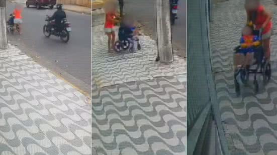 Na Avenida Marechal Maurício José Cardoso, no cruzamento com a Rua Espírito Santo, no bairro Boqueirão, em Praia Grande - Imagem:Reprodução/Camêras de monitoramento