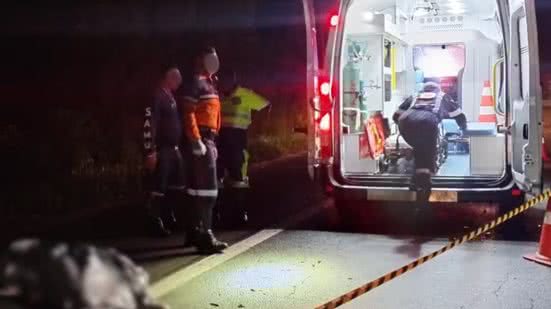 Durante o percurso, o guarda foi abordado por dois suspeitos em uma moto - Imagem: Divulgação/ G1 Santos