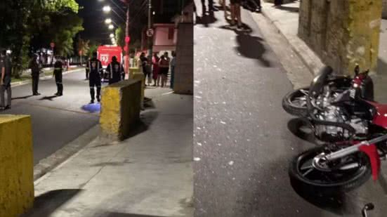 Motociclista morre após colidir com muro no litoral de SP - Imagem: Reprodução/ Redes Sociais