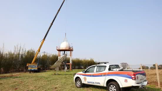 Radar consegue identificar fenômenos climáticos a mais de 100 km de distância - Imagem: Divulgação/ Governo de SP