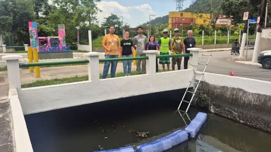 Barreiras ecológicas chega em mais pontos de Santos - Imagem: Divulgação/ Prefeitura de Santos