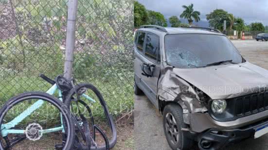 Ciclista é atropelado após pular mureta em rodovia - Imagem: Divulgação/ Artesp