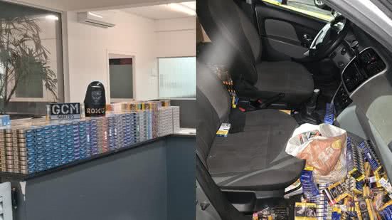 Ao notarem a presença da viatura da corporação, dois indivíduos abandonaram o carro e fugiram - Imagem: Prefeitura de Santos