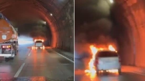 Incidente aconteceu na altura de São Vicente - Imagem: Reprodução/ Gerson Prado