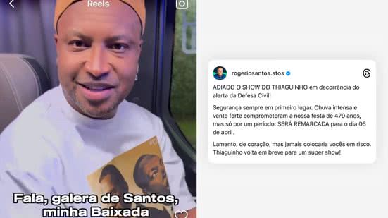 Vídeo foi publicado através das redes sociais do prefeito de Santos, Rogério Santos - Imagem: Instagram/ @rogeriosantos