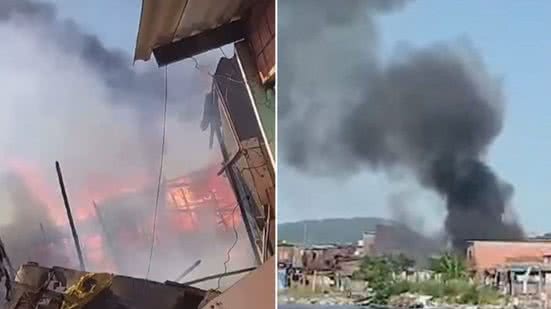 As chamas começaram por volta das 16h26, nas proximidades da Avenida Brasil - Imagem: Reprodução/Redes Sociais