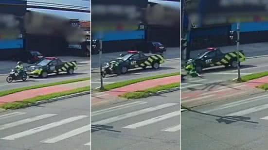 Polícia Militar foi chamada para registrar o boletim de ocorrência, enquanto a prefeitura enfatiza a segurança viária - Imagem: Reprodução/ g1