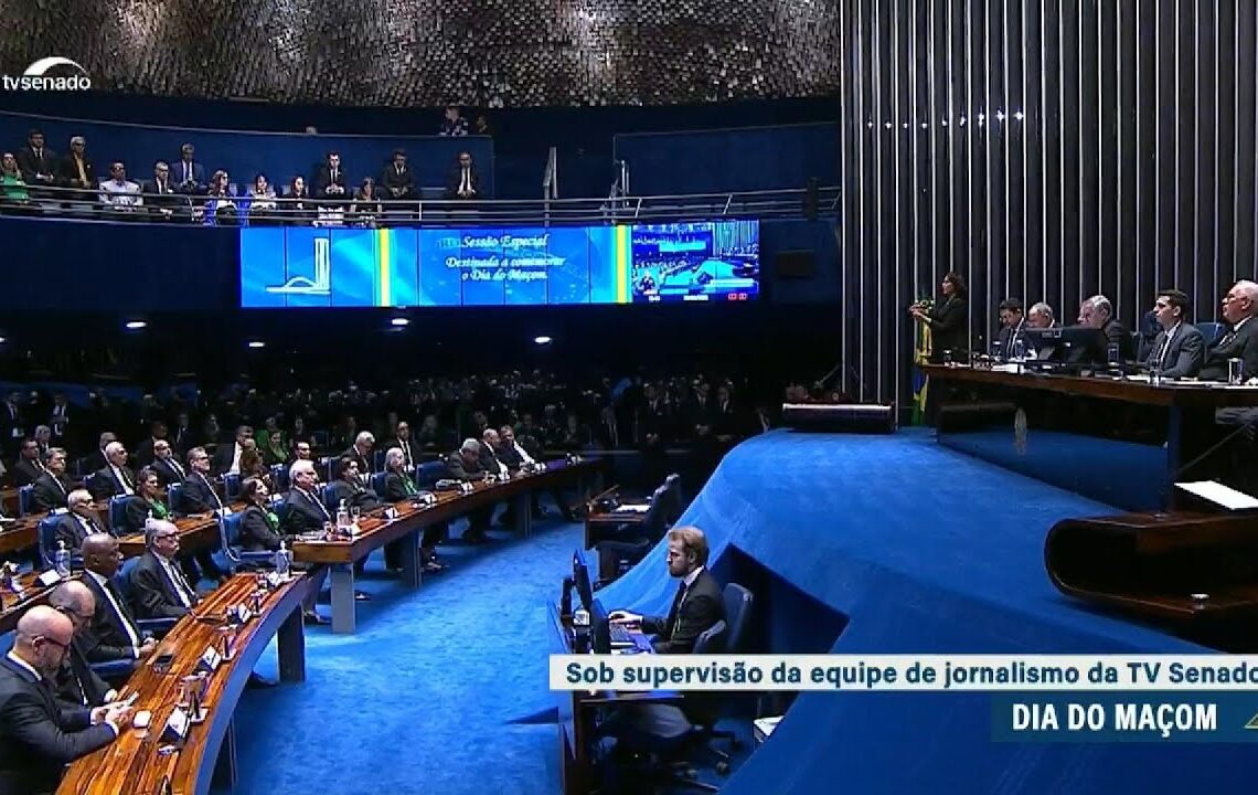 Vídeo: Maçonaria recebe homenagem do Senado