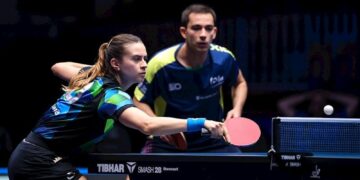 Calderano e Bruna Takahashi vão às quartas de duplas mistas na Suécia