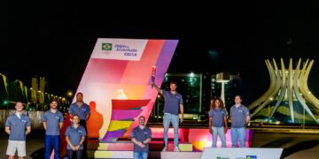 Jogos da Juventude são abertos oficialmente com acendimento da pira