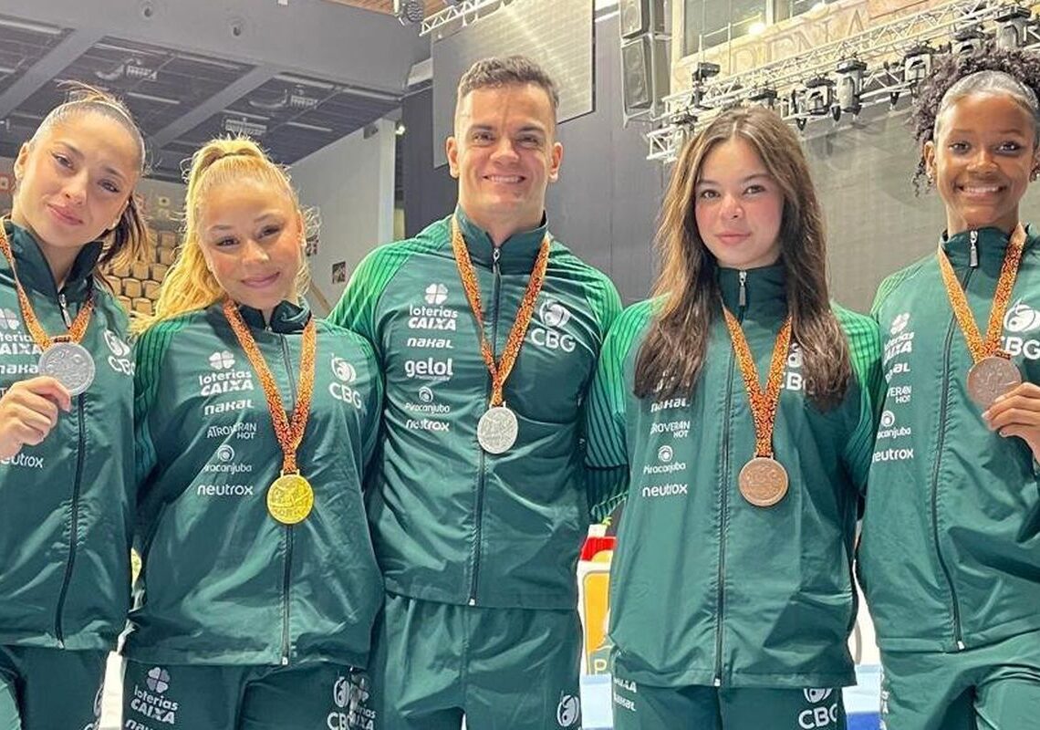 Ginastas brasileiros encerram competição na Hungria com cinco pódios
