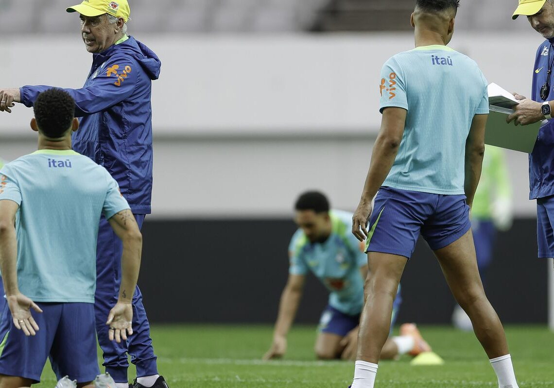 Ancelotti aposta no esquema 4-4-2 diante da Coreia do Sul