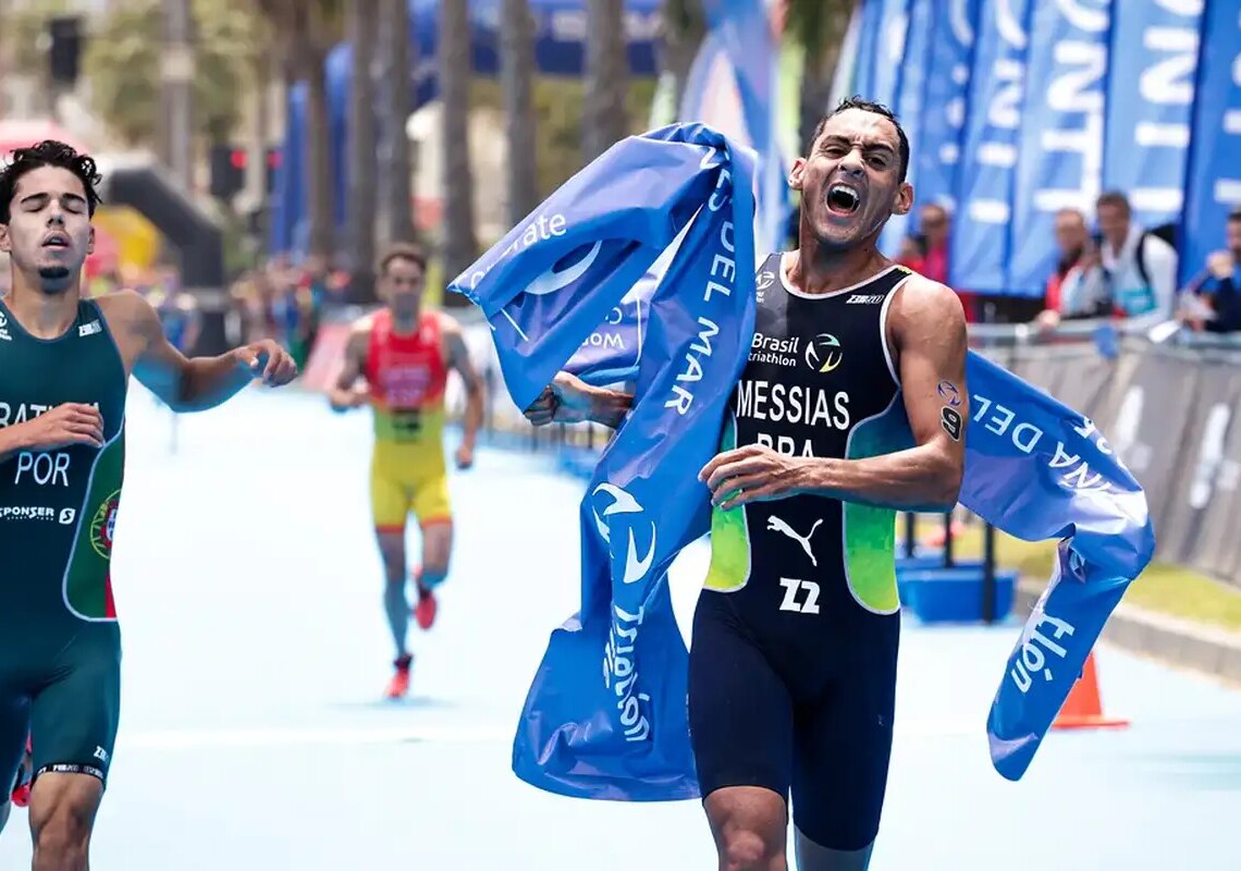Triatlo: Manoel Messias é bicampeão da etapa da Copa do Mundo no Chile