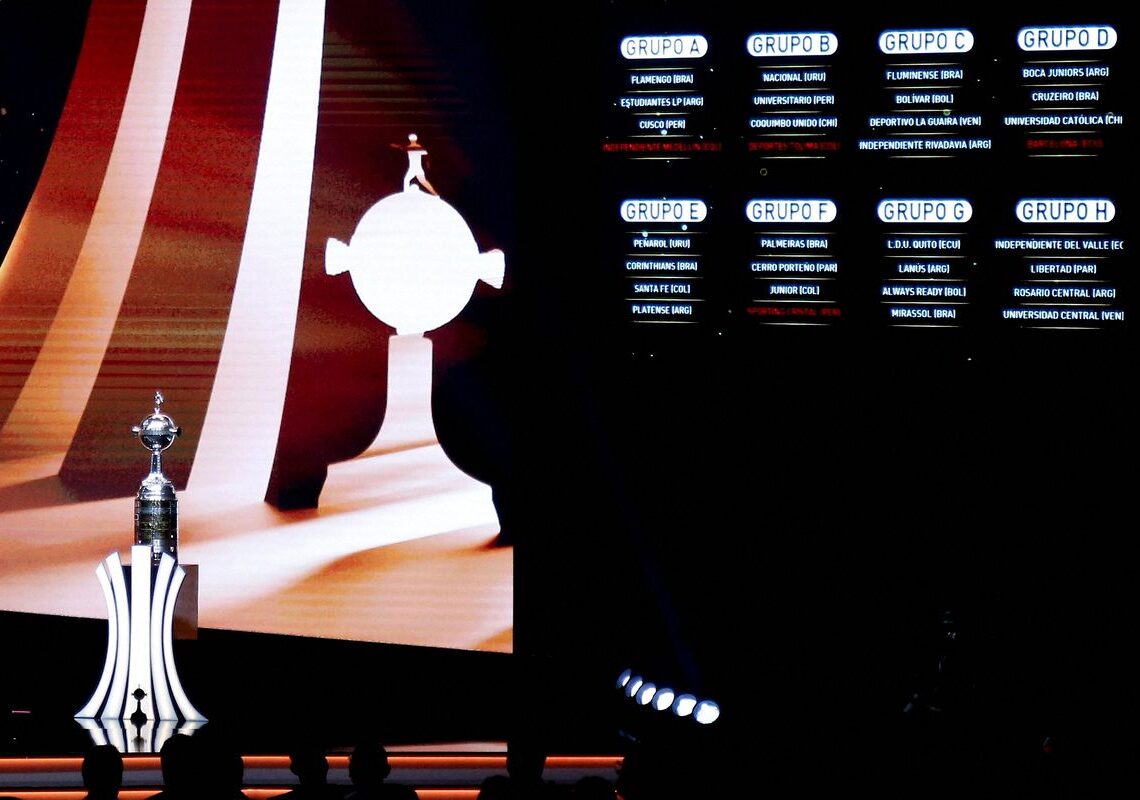 Conmebol sorteia grupos da Copa Libertadores 2026