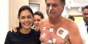 Michelle posta foto de Bolsonaro no hospital e celebra decisão de Moraes: ‘Seguirei cuidando’