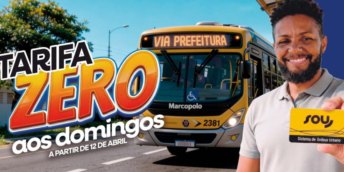 Tarifa Zero aos domingos começa a valer em Indaiatuba no dia 12 de abril
