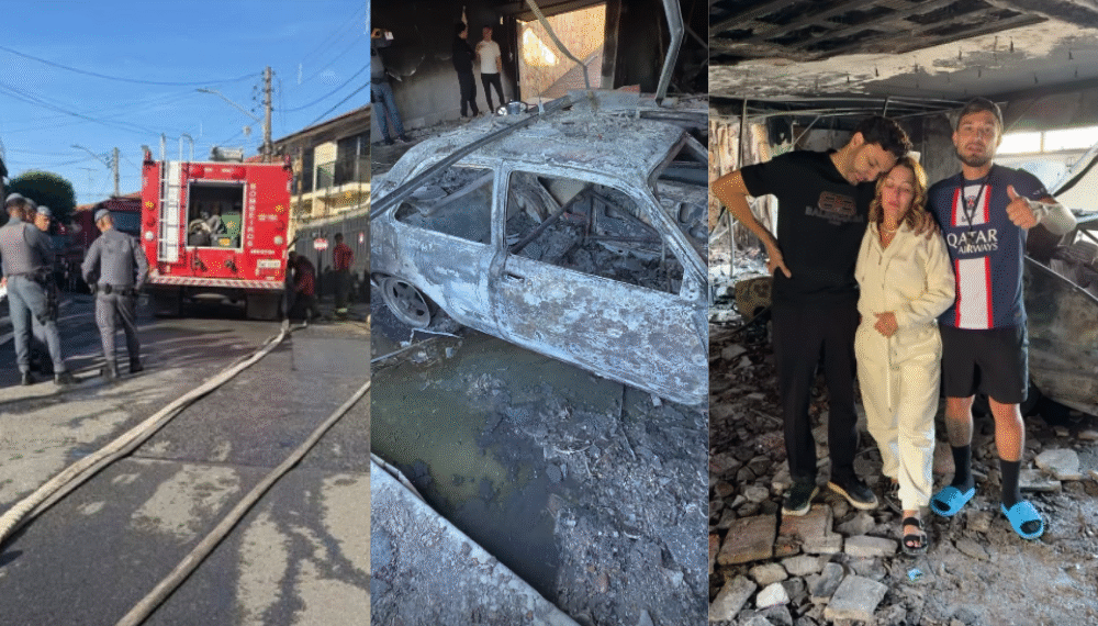 Casa dos pais de MC Gui pega fogo na zona leste de São Paulo