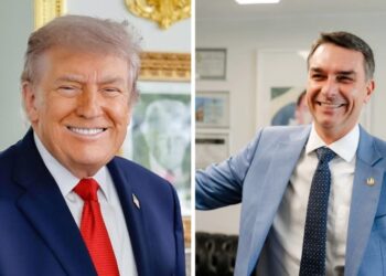 Trump convida Flávio Bolsonaro a visitá-lo na Casa Branca