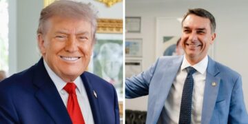 Trump convida Flávio Bolsonaro a visitá-lo na Casa Branca