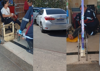 Motorista passa mal, atropela quatro pessoas e provoca acidente em supermercado de Monte Mor