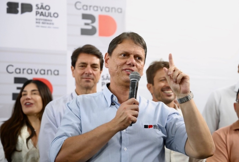 Pesquisa aponta Tarcísio com 52,9% das intenções de voto para governador de SP