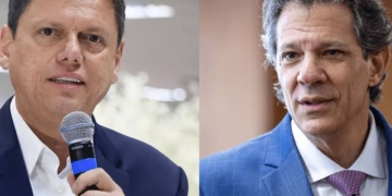 Real Time/Big Data em SP: Tarcísio tem 53% no 1º turno, e Haddad soma 36%