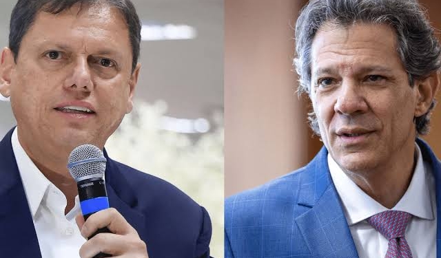 Real Time/Big Data em SP: Tarcísio tem 53% no 1º turno, e Haddad soma 36%